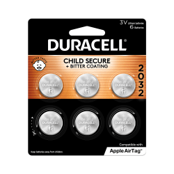 Duracell® 3-Volt Lithium 2032 Coin Batteries, Pack Of 6