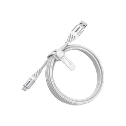 OtterBox Premium - USB cable - 24 pin USB-C (M) to USB (M) - USB 2.0 - 3 A - 6.6 ft - cloud white