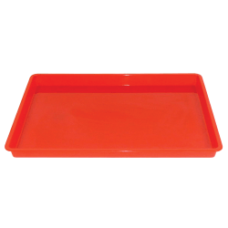 Romanoff Products Creativitray® Fingerpaint Trays, 17 1/2"H x 12 1/2"W x 1 1/4"D, Red, Pack Of 6