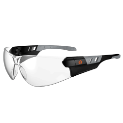 Ergodyne Skullerz SAGA Frameless Safety Glasses, One Size, Matte Black Frame, Anti-Fog Clear Lens