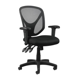 Realspace® MFTC 200 Ergonomic Mesh Mid-Back Task Office Chair, Black, BIFMA Compliant