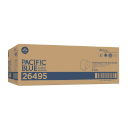 Pacific Blue Ultra™ by GP PRO High-Capacity 1-Ply Paper Towels, 100% Recycled, Brown, 1150' Per Roll, Pack Of 6 Rolls