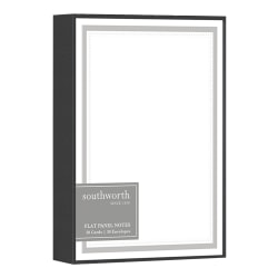 Southworth® Tungsten Flat-Panel Note Cards With Envelopes, Folded, 4-1/4" x 6-3/8", White, Box Of 30 Cards/Envelopes