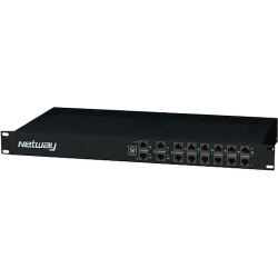 Altronix NetWay8 Power over Ethernet Midspan - 115 V AC Input - 8 x Ethernet Input Port(s) - 8 x Ethernet Output Port(s) - 15.40 W
