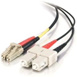 C2G LC-SC 62.5/125 OM1 Duplex Multimode Fiber Optic Cable (Plenum-Rated) - Patch cable - LC multi-mode (M) to SC mult - 37544