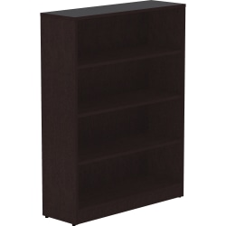 Lorell® Essentials 48"H 4-Shelf Bookshelf, Espresso