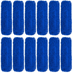 Gritt Commercial Microfiber Looped Dust Mop Pad Head, 36", Blue, Pack Of 12 Pad Heads