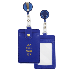Office Depot® Brand Badge Holder, 2 13/16" x 4 7/16", Blue