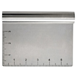 Better Houseware Dough Scraper/Cutter, 6" x 4", Silver