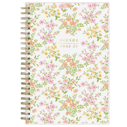 Day Designer Weekly/Monthly Planning Calendar, 5" x 8", Livy Orange Frosted, July 2023 To June 2024, 142341