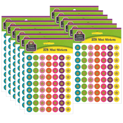 Teacher Created Resources® Mini Stickers, Confetti Stars, 378 Stickers Per Pack, Set Of 12 Packs