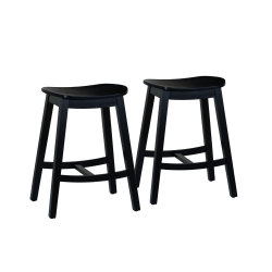 Linon Carberry Backless Counter Stools, Black, Set Of 2 Stools
