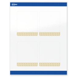 Avery® Printable Labels With Sure Feed® Technology, S00-EWT, Rectangle, 4" x 3-1/3", Glossy White With Preprinted Gold Lace Trim Pattern, Pack Of 40