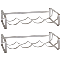 Better Houseware Stackable Steel Wine Rack, Metallic, 2-Pack