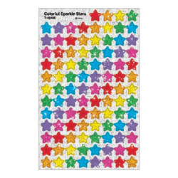 TREND SuperShapes Stickers, Colorful Sparkle Stars, 1/2", Assorted Colors, Pack Of 400