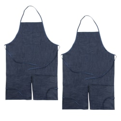 Pacon® Creativity Street Adult Aprons, 27-1/2" x 41", Denim Blue, Set Of 2 Aprons