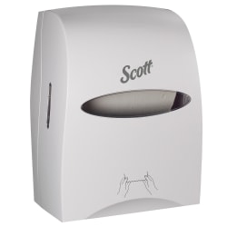 Scott® Essential Hard Roll Towel Dispenser, 12.6"W x 10.2"D x 16.1"H, White