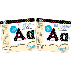 Barker Creek Letter Pop-Outs, 4", Over The Rainbow, Pack Of 510