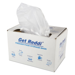 Inteplast Group Get Reddi® Freezer Food Storage Bags, 37" x 27", Clear, Pack Of 200 Bags