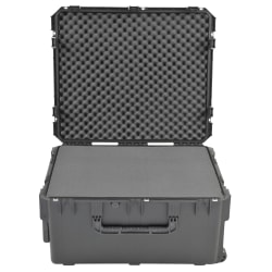 SKB Cases iSeries Pro Audio Utility Case With Cubed Foam Handle And Wide-Set Double Wheels, 30-3/4"H x 26"W x 15-1/2"D, Black