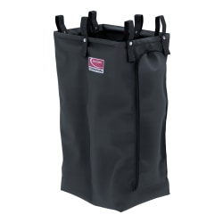 Suncast Commercial Divided Housekeeping Bag, 29-15/16"H x 15-1/4"W x 12-1/16"D, Black
