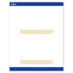 Avery® Printable Postcards With Sure Feed® Technology, 4-1/4" x 5-1/2", Matte White With Preprinted Gold Lace Trim Pattern, Pack Of 20