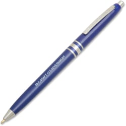 SKILCRAFT® AbilityOne Retractable Ballpoint Pens, Fine Point, Blue Barrel, Blue Ink, Box Of 12 Pens