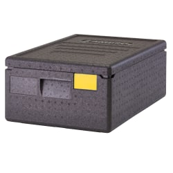 Cambro Cam GoBox GN 1/1 4" Top Loading Food Transporter, 8-1/2"H x 15-3/4"W x 23-5/8"D, Black