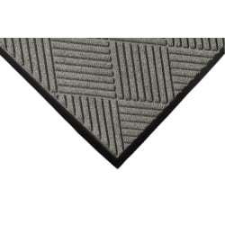 M+A Matting WaterHog Diamond Classic Mat, 4' x 20', Medium Grey, Smooth backing