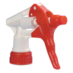 Boardwalk® Polypropylene Trigger Sprayer 250 For 24-Oz Bottles, Red/White, Pack Of 24 Sprayers