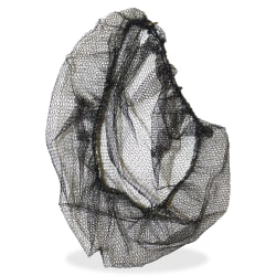 Genuine Joe Black Nylon Hair Net - Recommended for: Food Handling, Food Processing - Large Size - 21" Stretched Diameter - Contaminant Protection - Nylon - Black - Lightweight, Comfortable, Durable, Tear Resistant - 10 / Carton