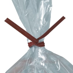 Office Depot® Brand Paper Twist Ties For Poly Bags, 3/16" x 4", Red, Case Of 2,000