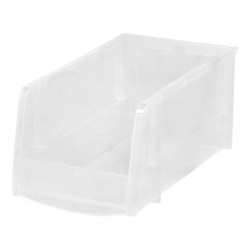 Office Depot® Brand "Mini" Plastic Stacking Bin, Small Size, 5" x 5 1/2", Clear
