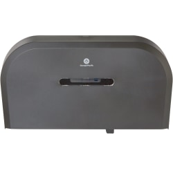 Georgia-Pacific® Jumbo Jr Side-by-Side High-Capacity Toilet Paper Dispenser, 59210, 22.1" x 4.8" x 12.1", Black, 1 Dispenser