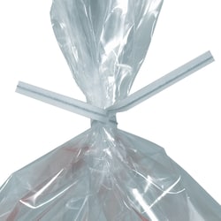 Office Depot® Brand Paper Twist Ties For Poly Bags, 3/16" x 7", White, Case Of 2,000