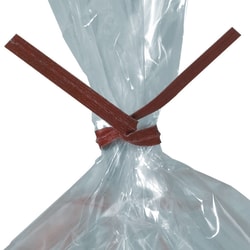 Office Depot® Brand Paper Twist Ties For Poly Bags, 3/16" x 8", Red, Case Of 2,000