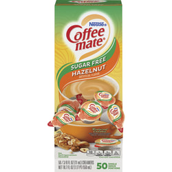 Nestlé® Coffee-mate® Sugar-Free Hazelnut Creamer Singles, 0.38 Oz, Box Of 50 Singles