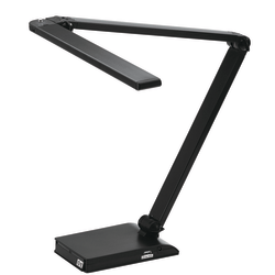 Realspace™ Extendable LED Task Lamp, Adjustable, 25"H, Black