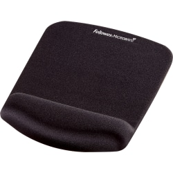 Fellowes® PlushTouch™ Mouse Pad With Wrist Rest, Black