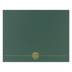 Great Papers! Classic Certificate Covers, 12" x 9 3/8", Hunter Green, Pack Of 5