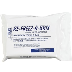 Re-Freez-R-Brix™ Cold Bricks, 7"H x 5"W x 1 1/2"D, White, Case Of 12