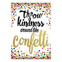 Teacher Created Resources Positive Posters, 13-3/8" x 19", Confetti, Pack Of 4 Posters
