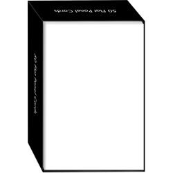 Punch Studio Blank Note Cards, 5-1/2" x 8-1/2", White, Set Of 50 Cards