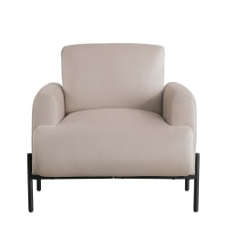 Lifestyle Solutions Kansas Polyester Accent Guest Chair, Taupe