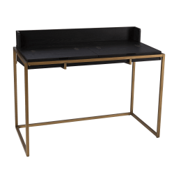 SEI Furniture Caldlin 46"W Flip-Top Writing Desk With Storage, Black/Gold