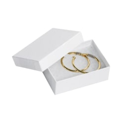 Partners Brand White Jewelry Boxes 3 1/16" x 2 1/8" x 1", Case of 100