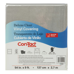Kittrich Con-Tact Deluxe Vinyl Covering, 9' x 54", Clear