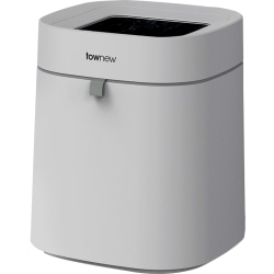 Townew T Air X Smart Trash Can, 4.4 Gallons, 13-1/2"H x 10-5/16"W x 11-3/16"D, Gray