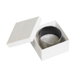 Partners Brand White Jewelry Boxes 3 1/2" x 3 1/2" x 2", Case of 100