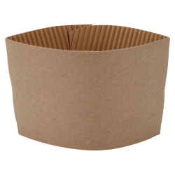 Genuine Joe Corrugated Hot Cup Sleeves, Brown, Carton Of 1,000